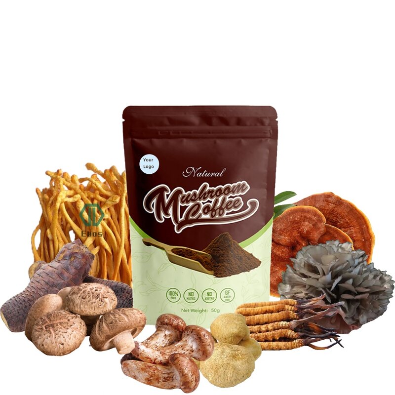 Mushroom Coffee Powder - 8 in 1 Mixed & Organic & Private Label & OEM Service
