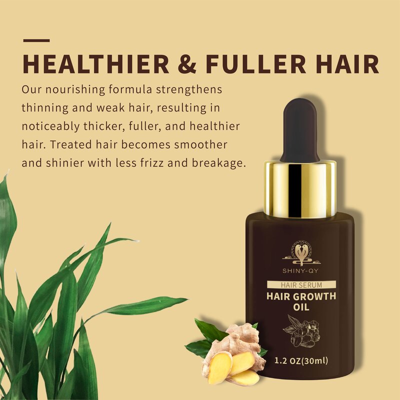 Hair Growth Serum Manufacturer - Custom Logo Biotin Scalp Care Anti-Hair Loss Ginseng Regrowth Treatment Oil