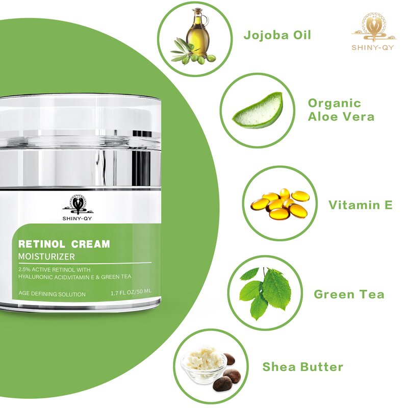 Retinol Face Cream Manufacturer - Hot Selling Anti-Aging Wrinkle Brightening 2.5% Retinol with Hyaluronic Acid