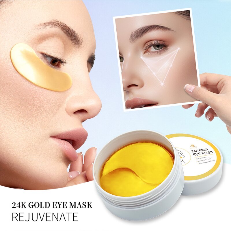 Eye Mask Manufacturer - Custom Whitening Collagen Eye Mask Retinol 24k Gold Vitamin C Hydra-gel Formula