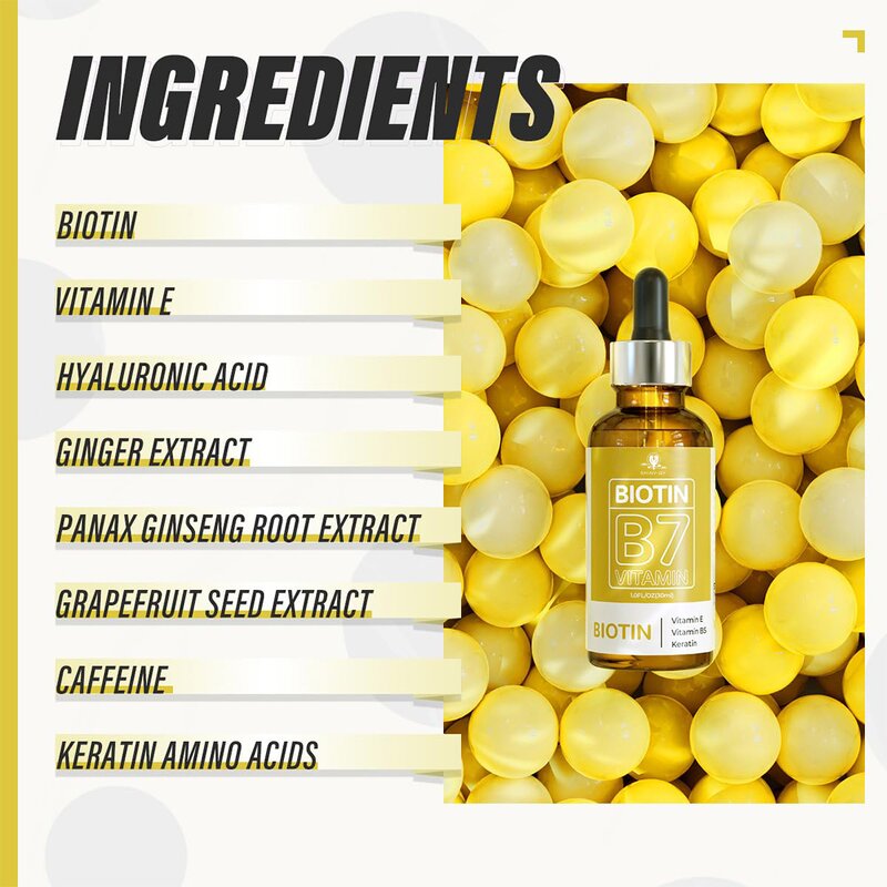 Hair Growth Serum Manufacturer - Natural Ingredients Treatment Scalp Regrowth Oil Biotin Hair Growth Formula