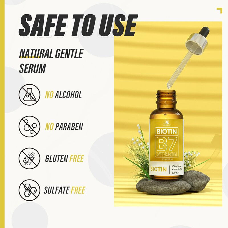 Hair Growth Serum Manufacturer - Natural Ingredients Treatment Scalp Regrowth Oil Biotin Hair Growth Formula