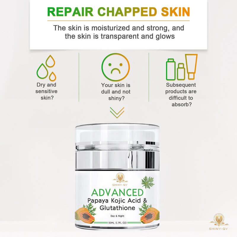 Kojic Acid Face Cream Manufacturer - OEM Private Label Papaya Anti-Aging Kojic Acid Whitening Lightening Cream