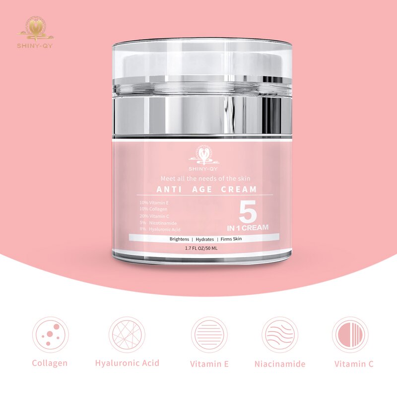 Anti-Aging Face Cream Manufacturer - 5IN1 Collagen Hyaluronic Acid Nicotinamide Vitamin C Rejuvenating Cream