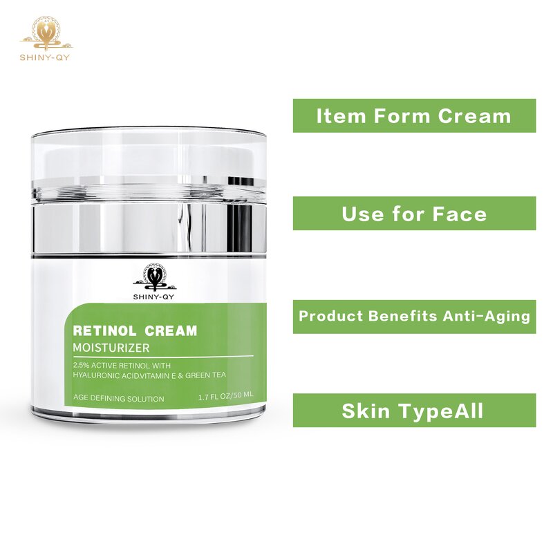 Retinol Face Cream Manufacturer - Hot Selling Anti-Aging Wrinkle Brightening 2.5% Retinol with Hyaluronic Acid