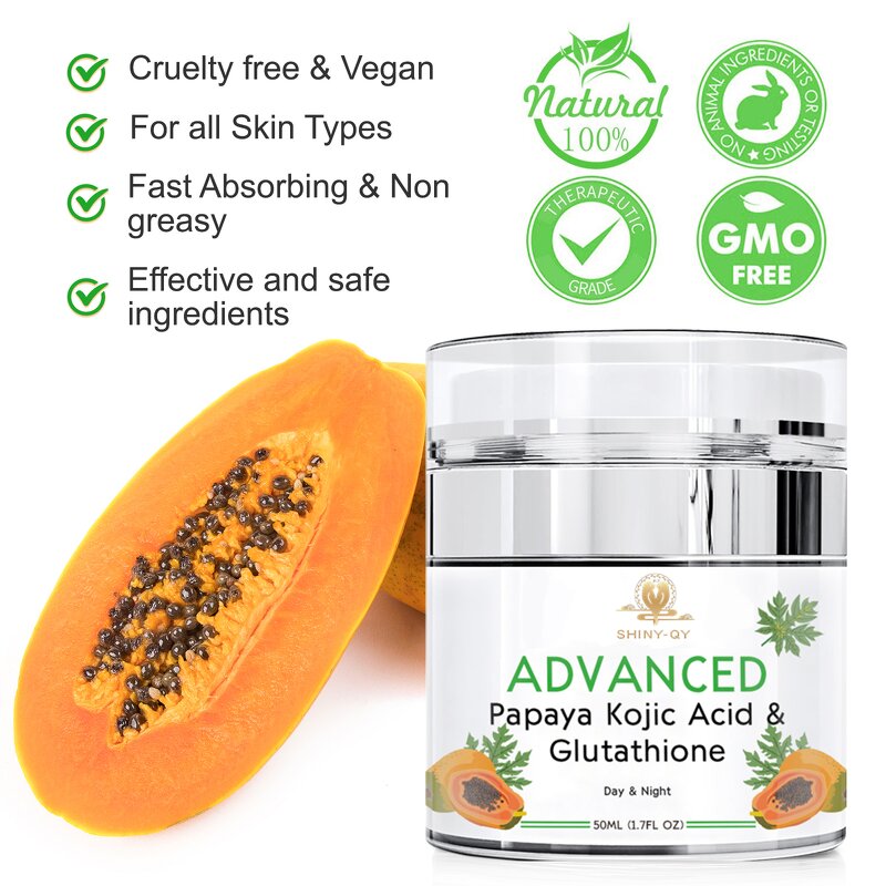 Kojic Acid Face Cream Manufacturer - OEM Private Label Papaya Anti-Aging Kojic Acid Whitening Lightening Cream