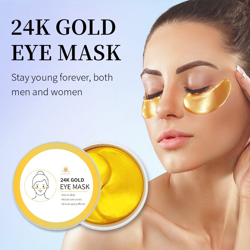 Eye Mask Manufacturer - Custom Whitening Collagen Eye Mask Retinol 24k Gold Vitamin C Hydra-gel Formula