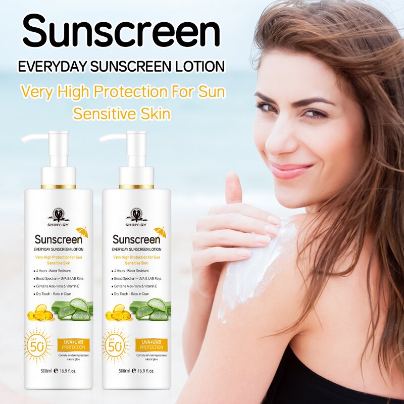 Sunscreen Lotion Manufacturer - Private Label Vegan Moisturizing Cooling Aloe Vera Hyaluronic Acid Sun Screen