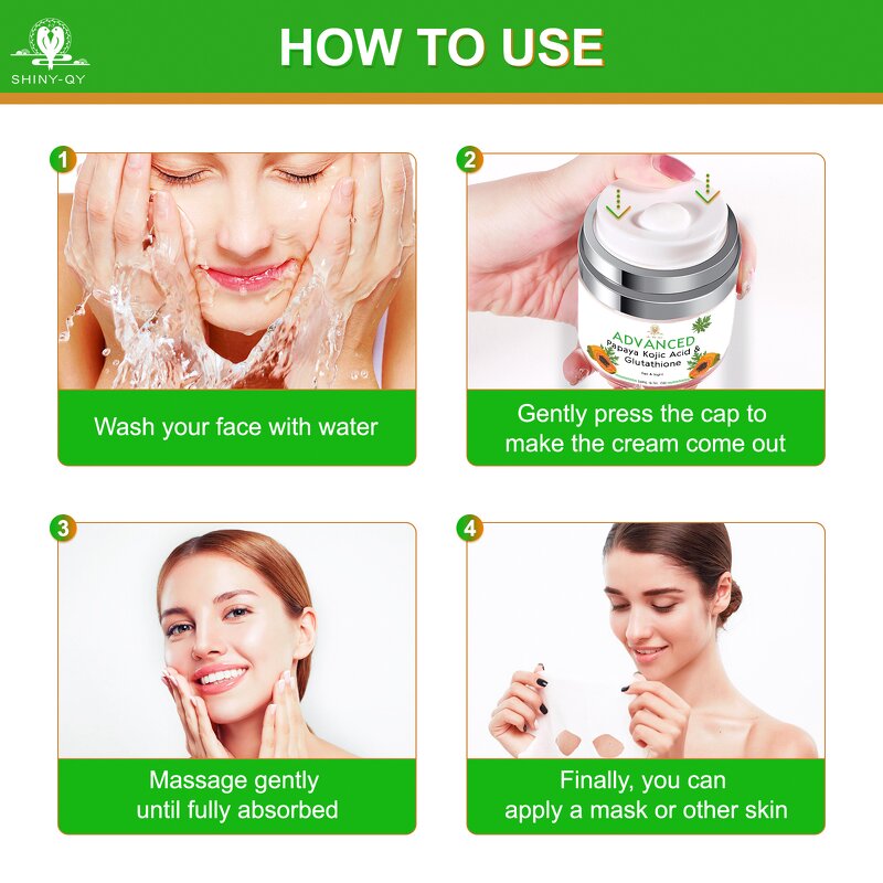 Kojic Acid Face Cream Manufacturer - OEM Private Label Papaya Anti-Aging Kojic Acid Whitening Lightening Cream