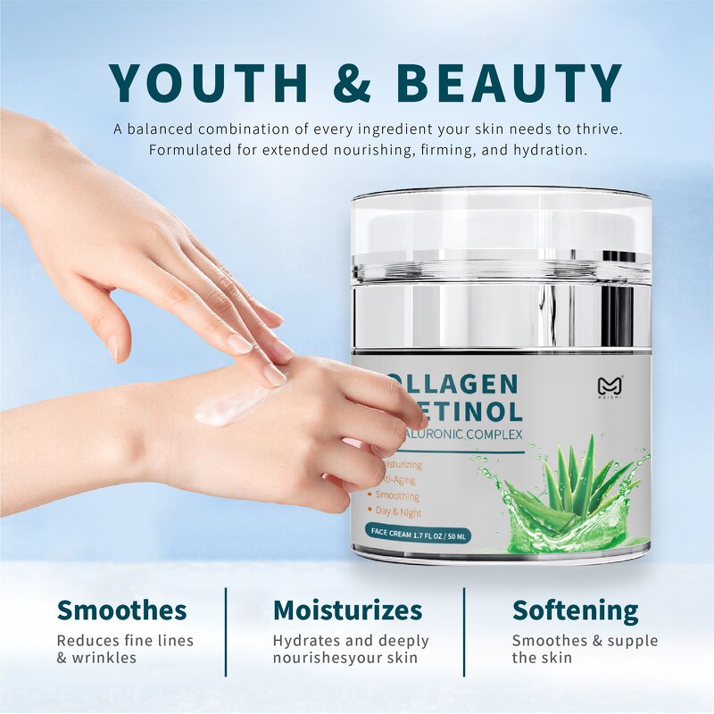 Collagen Retinol Night Cream Manufacturer - Private Label Anti-Aging Wrinkle Remover Firming Moisturizer