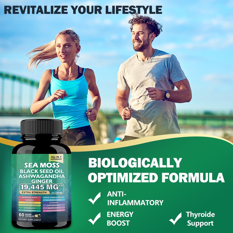 Sea Moss Shilajit Capsules Manufacturer - Safe for Pregnant Women Hair Growth Custom