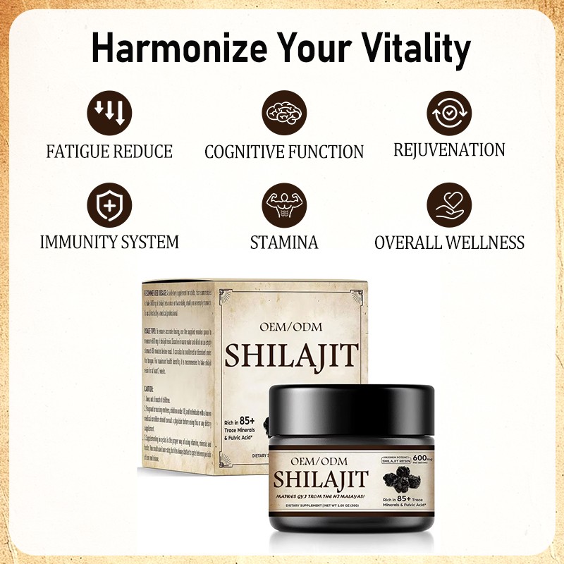 Shilajit Resin Gummies OEM Factory - 85 Minerals Brain Enhancement Private Label