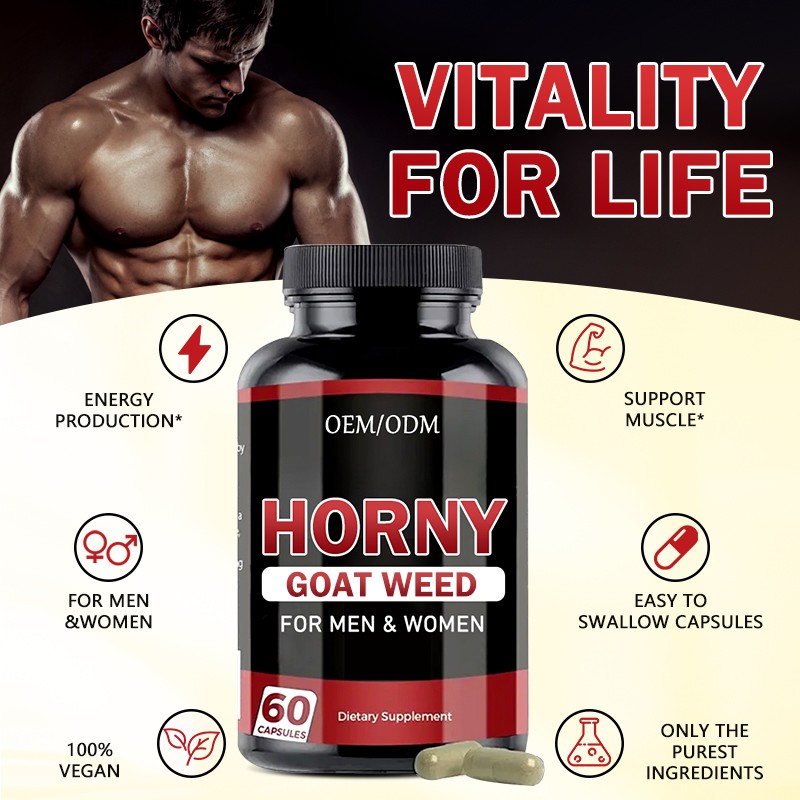 Horny Goat Weed Capsules Factory - OEM Herbal Extract for Energy Vitality Custom