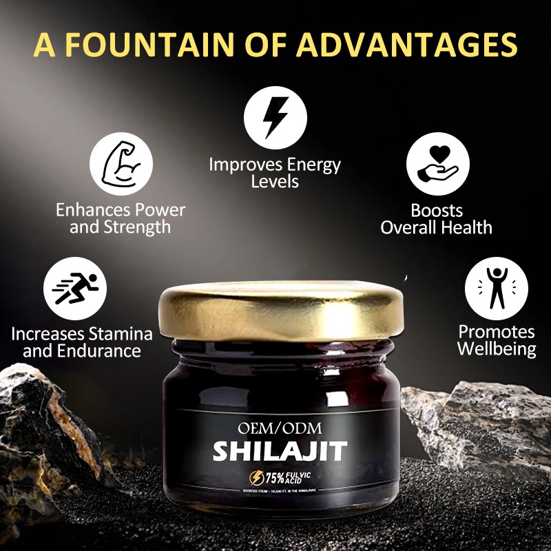 Shilajit Resin Supplement Manufacturer - Himalayan Food Grade Energy Custom