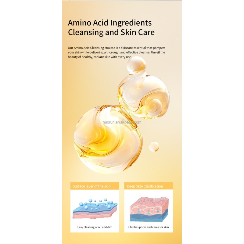 Cleansing Foam Supplier - OEM Amino Acid Mousse for Oily Acne Skin Gentle Cleanse