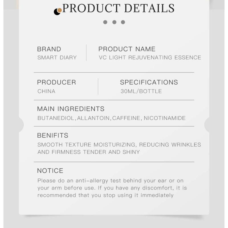 VC Radiance Serum Manufacturer - OEM 30ml Hydrating Firming Moisturizing Face Liquid