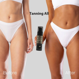 Body Bronzing Cream Supplier - OEM Summer Beach Waterproof Sun-Free Black Mousse