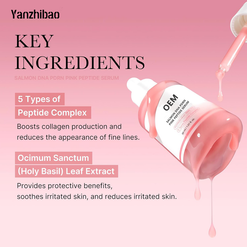 Face Serum Manufacturer - Salmon DNA + PDRN Pink Peptide & Niacinamide for Moisturizing Brightening