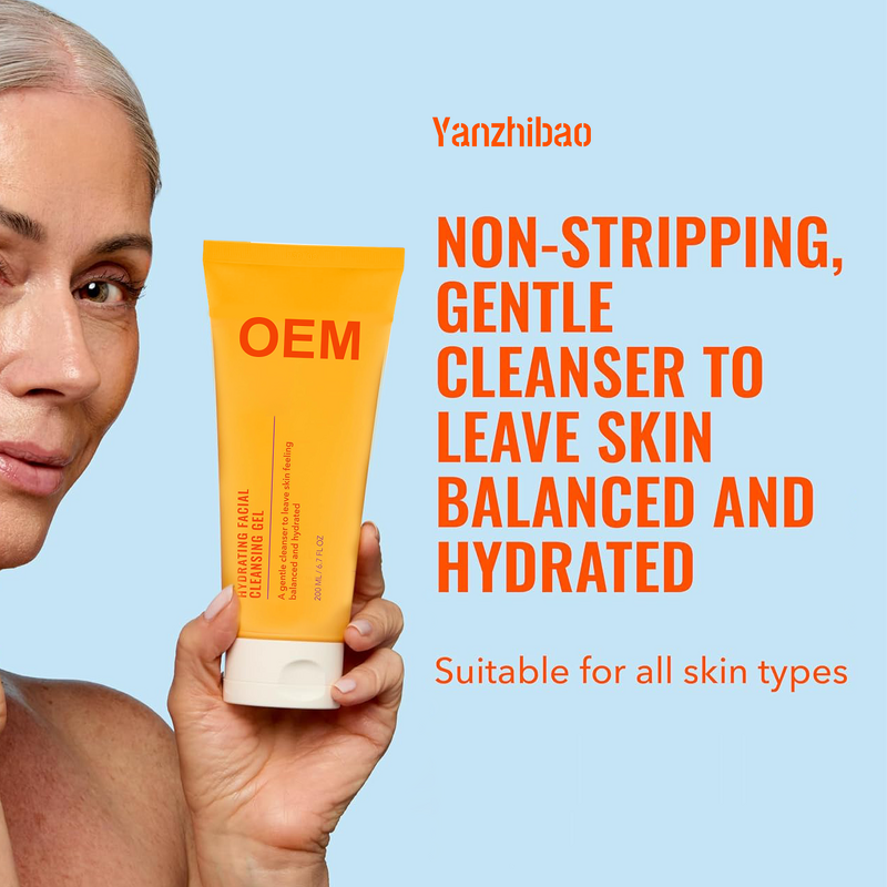 Facial Cleanser Manufacturer - Hydrating Gel with Rosewater Pineapple Extract for Brightening Skin Care