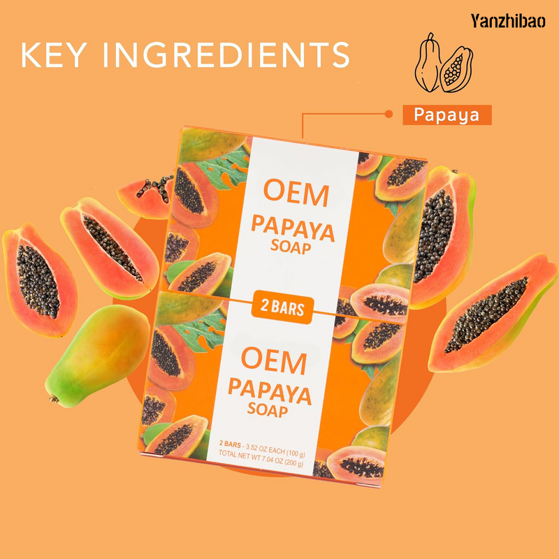 Soap Manufacturer - Factory Direct Custom Papaya Exfoliating with Niacinamide Shea Butter Aloe Vera Hydrating