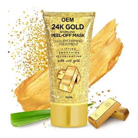 Face Mask Manufacturer - 24K Gold Firming Peel Off for Anti Aging Lifting Illuminating Revitalizing Hyaluronic Acid Collagen