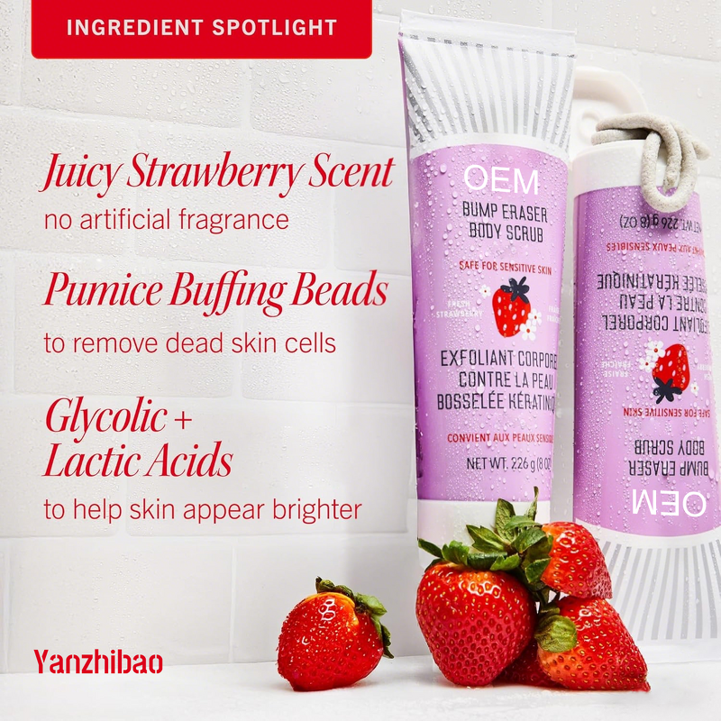 Body Scrub Manufacturer - OEM KP Bump Eraser with 10% AHA for Keratosis Pilaris Exfoliation Glycolic Lactic Acids