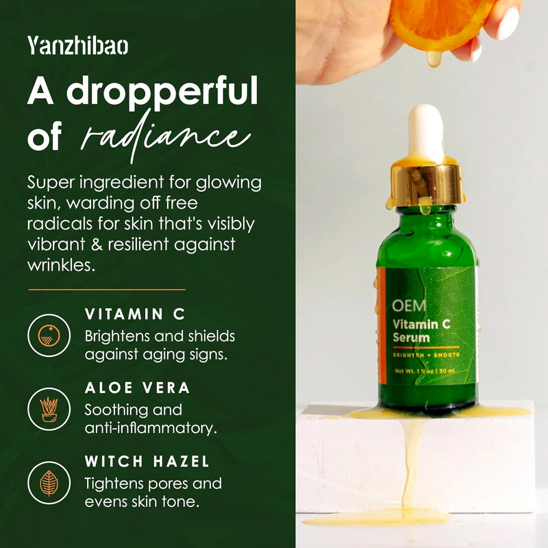 Face Serum Manufacturer - Vitamin C 1oz for Dry Sensitive Skin Dark Spots Brightening Anti-Aging