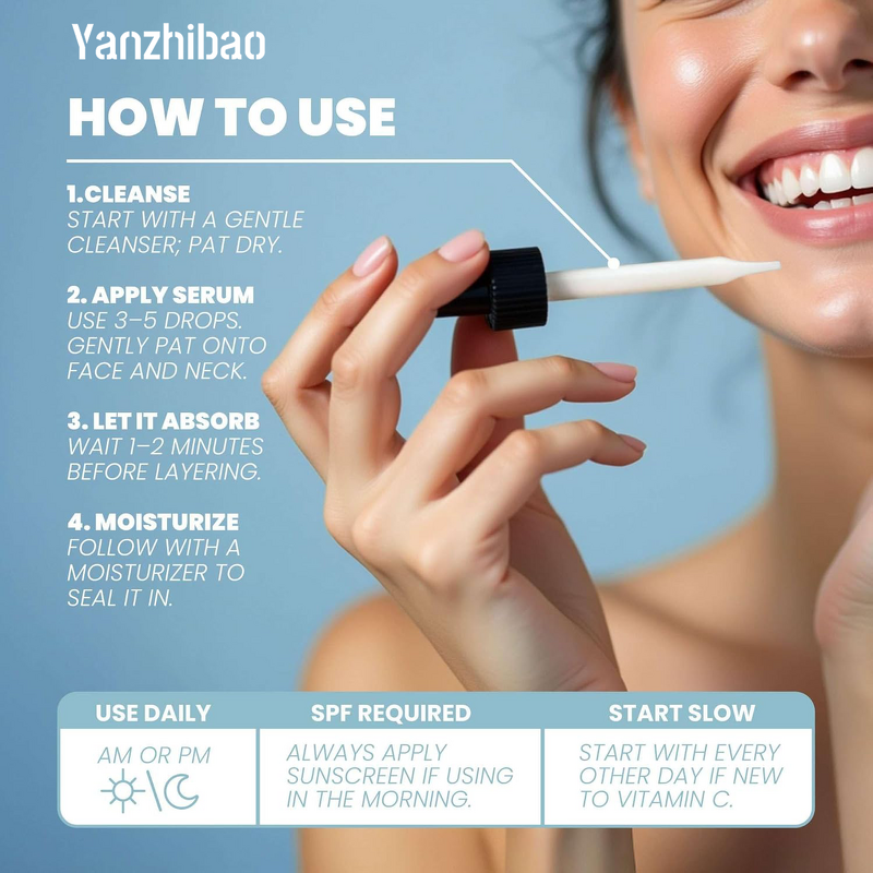 Face Serum Manufacturer - Vitamin C + Hyaluronic Acid 1oz for Dull Uneven Textured Skin Brightening Anti-Aging