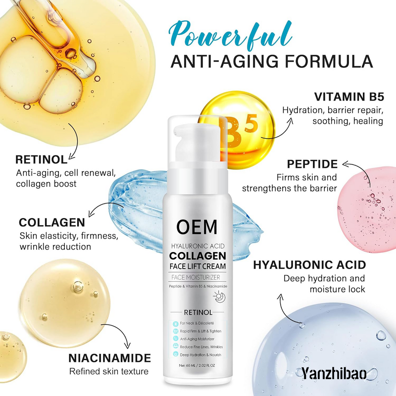 Cream Manufacturer - 6-in-1 Anti-Aging Face Neck with Retinol Collagen Peptides Firming Lifting Hydrating