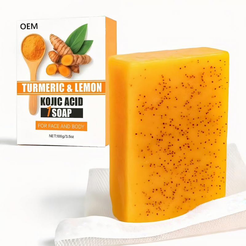 Soap Manufacturer - OEM Kojic Acid Turmeric for Dark Spot Removal Lightening Vitamin C Retinol Shea Butter Lemon Oil