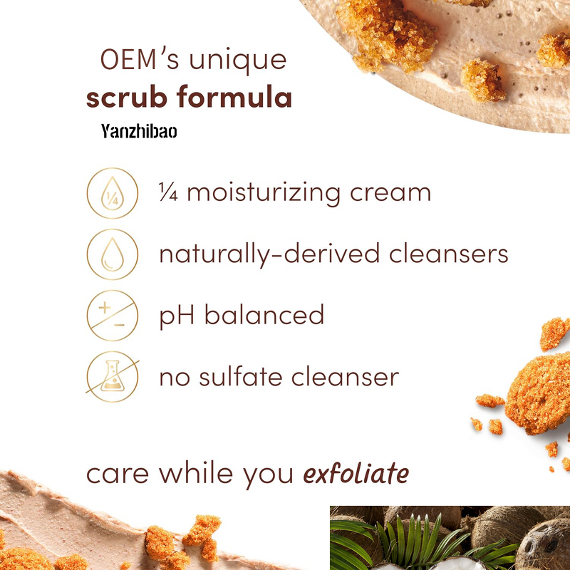 Body Scrub Manufacturer - OEM Brown Sugar Coconut Butter for Glycerin-Infused Deep Nourishment Radiant Skin