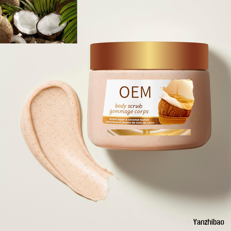 Body Scrub Manufacturer - OEM Brown Sugar Coconut Butter for Glycerin-Infused Deep Nourishment Radiant Skin