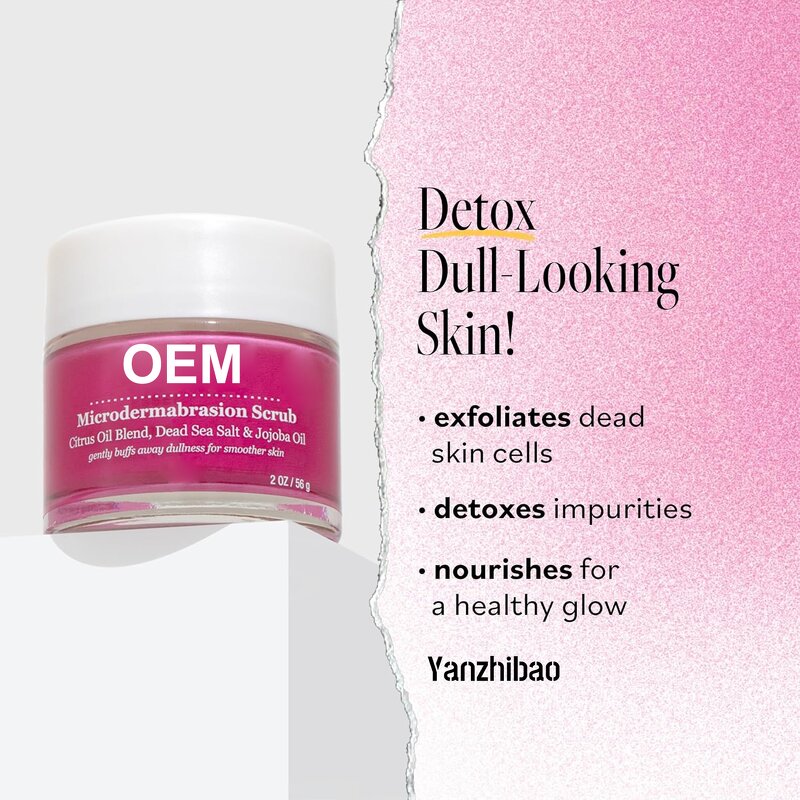 Facial Scrub Manufacturer - OEM Microdermabrasion with Dead Sea Salt Citrus Oils for Exfoliate Smooth Renew Scars Wrinkles