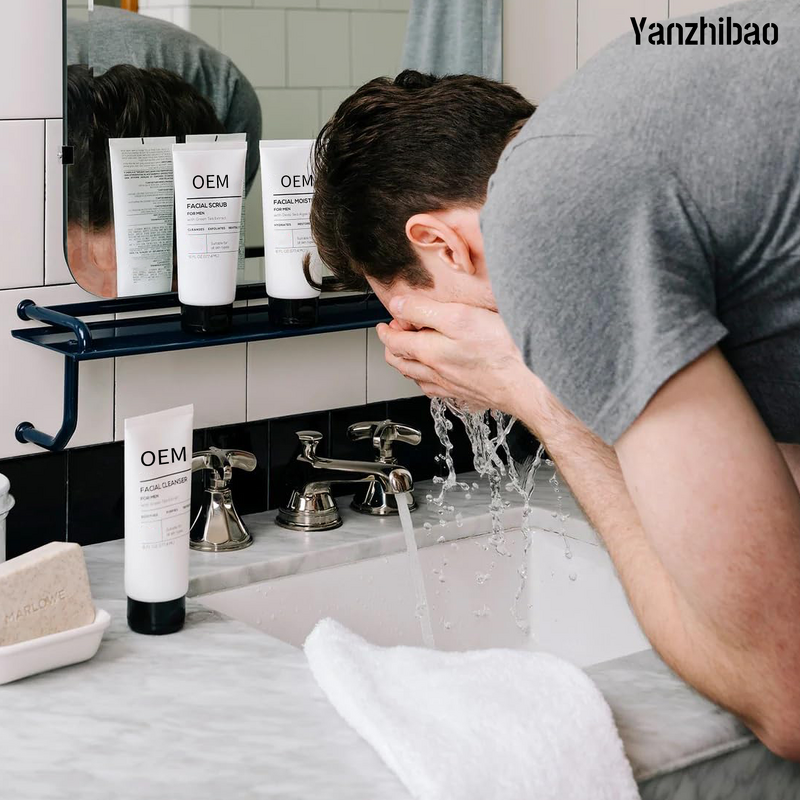 Skin Care Set Manufacturer - OEM Men's Daily Essential with Retinol Vitamin E Cleanser Moisturizer Eye Cream