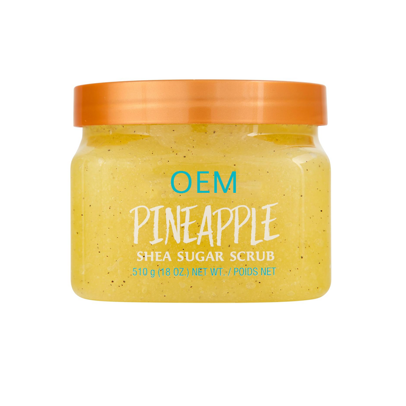 Body Scrub Manufacturer - Pineapple Shea Sugar 18 Fl oz for Hydrating Dead Dry Skin Nourishment