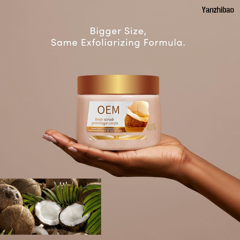 Body Scrub Manufacturer - OEM Brown Sugar Coconut Butter for Glycerin-Infused Deep Nourishment Radiant Skin