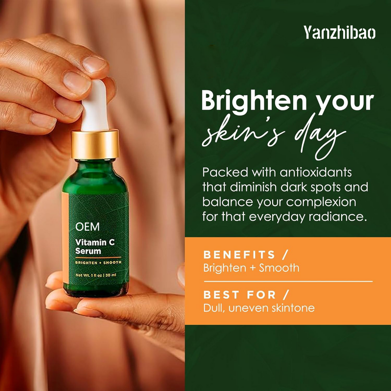 Face Serum Manufacturer - Vitamin C 1oz for Dry Sensitive Skin Dark Spots Brightening Anti-Aging