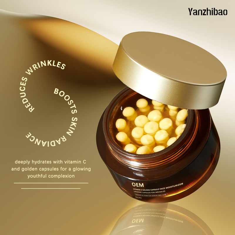 Face Moisturizer Manufacturer - Korean Vitamin C Golden Capsule 1.94oz for Wrinkles Radiance Liposome Capsules