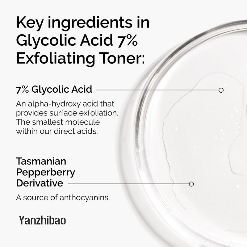Toner Manufacturer - 7% Glycolic Acid 3.38oz for Exfoliating Brightening Skin Texture Uneven Tone Improvement