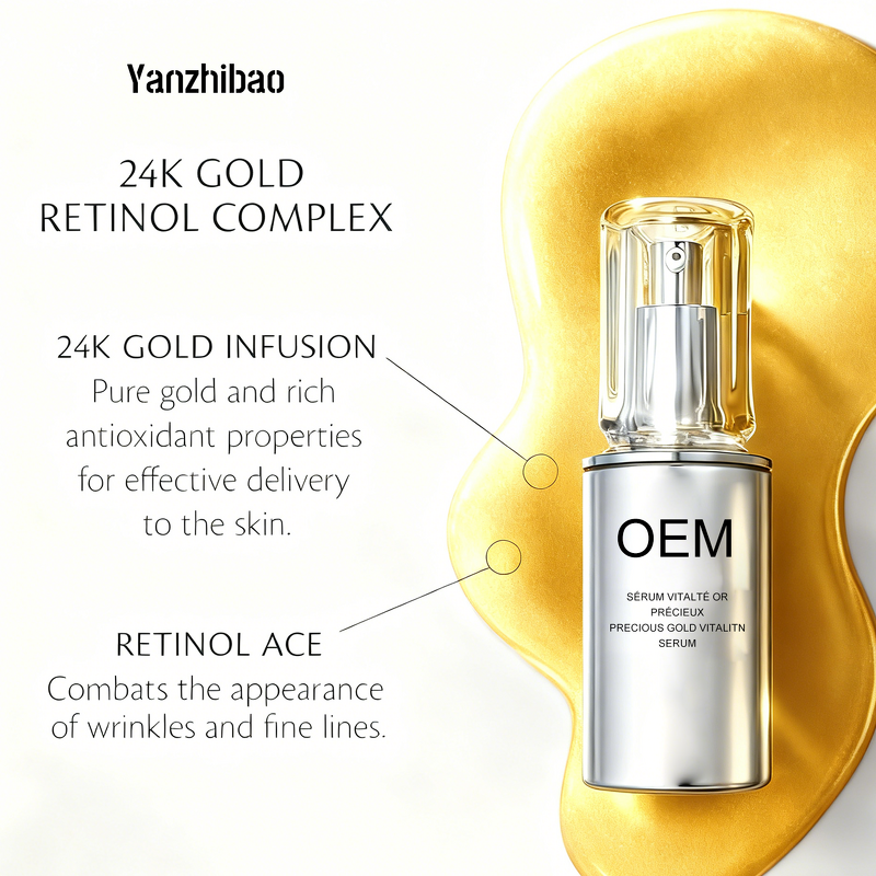 Face Serum Manufacturer - Gold Anti-aging for Wrinkles Sagging Dullness Improvement