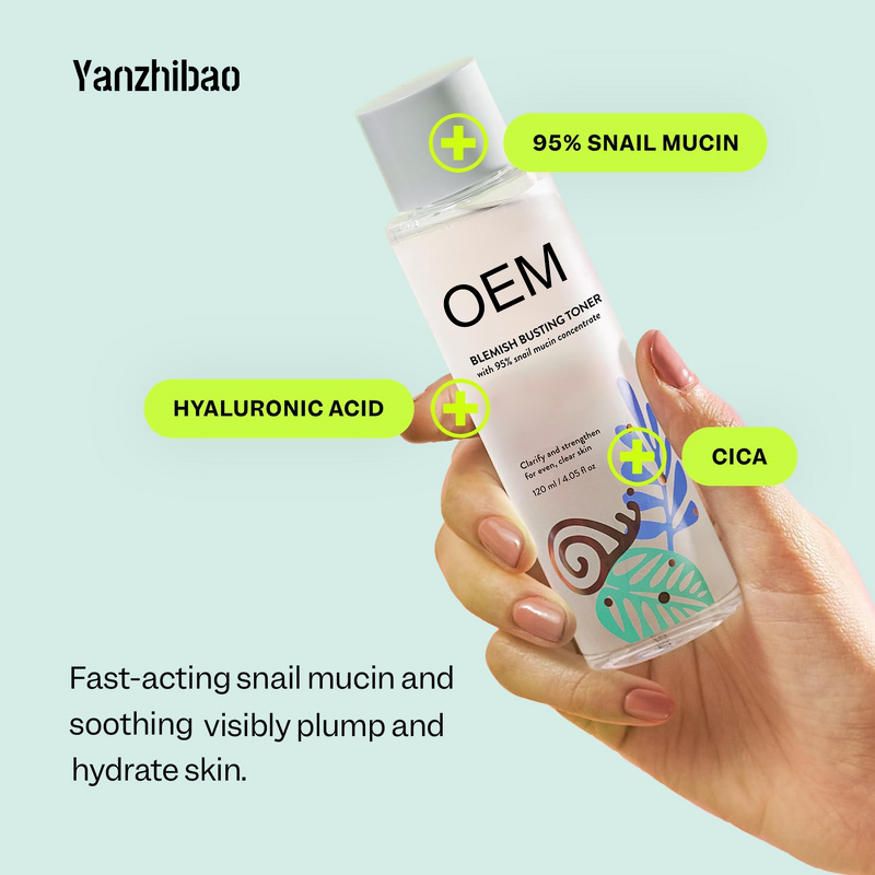 Toner Manufacturer - Snail Rescue Blemish Busting 95% Snail Mucin for Clarify Strengthen Balance Hyaluronic Acid CICA