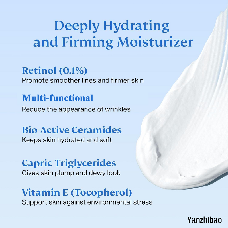 Cream Manufacturer - Retinol PM Anti-Aging 1.7oz for Face Neck Décolleté Tightening Wrinkle Smoothing