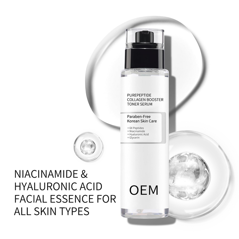 Facial Essence Manufacturer - 6X Peptide Collagen Booster with Niacinamide Hyaluronic Acid for All Skin