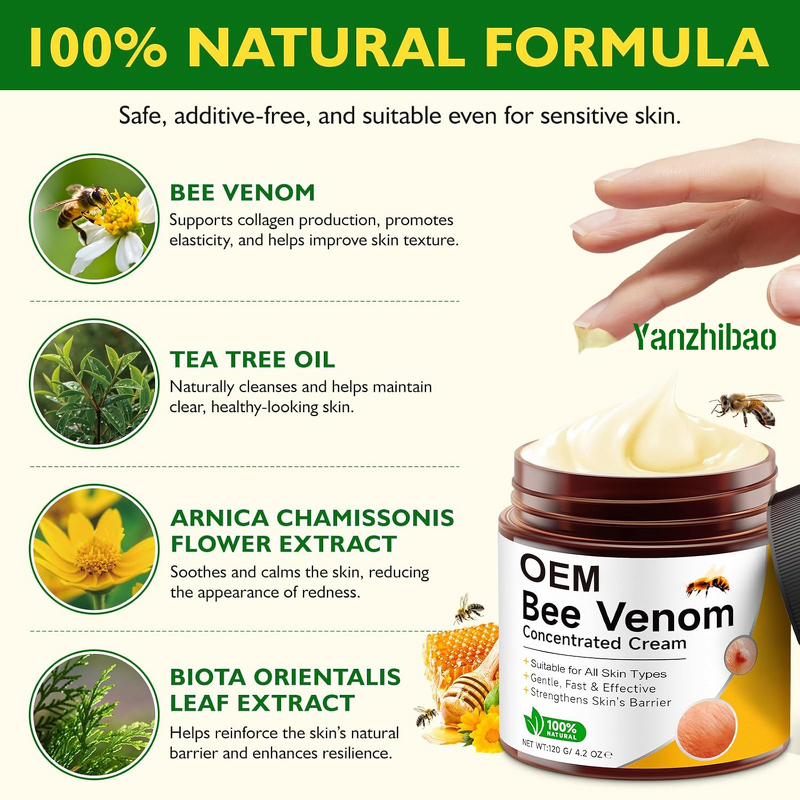 Face & Body Cream Manufacturer - Bee Venom Skin Restoration for Firming Rejuvenating Blemishes Reduction Antibacterial