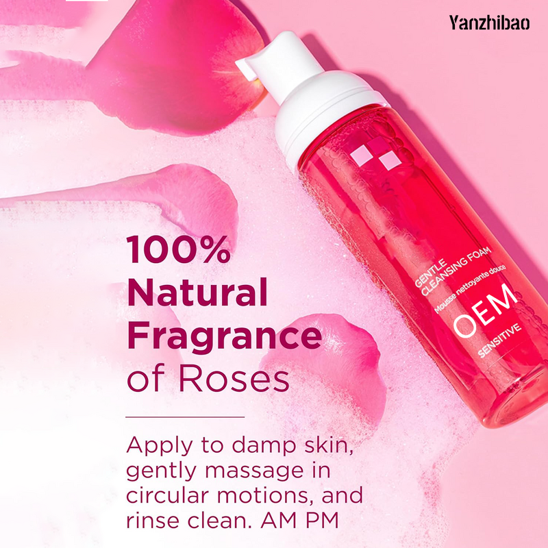 Facial Cleanser Manufacturer - Roses Gentle Foam for Sensitive Skin Moisture Replenish Nourish Strengthen Skin