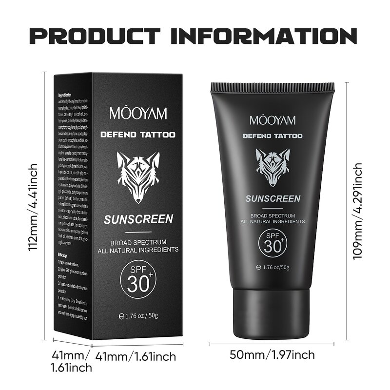 Sunscreen Manufacturer - Tattoo Sunscreen for Sunburn Protection Private Label OEM/ODM 50g MOOYAM