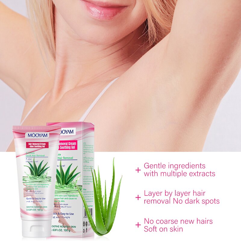 Hair Removal Cream Manufacturer - Aloe Fast for Leg Arm Armpit Painless Hair Inhibitor MOOYAM