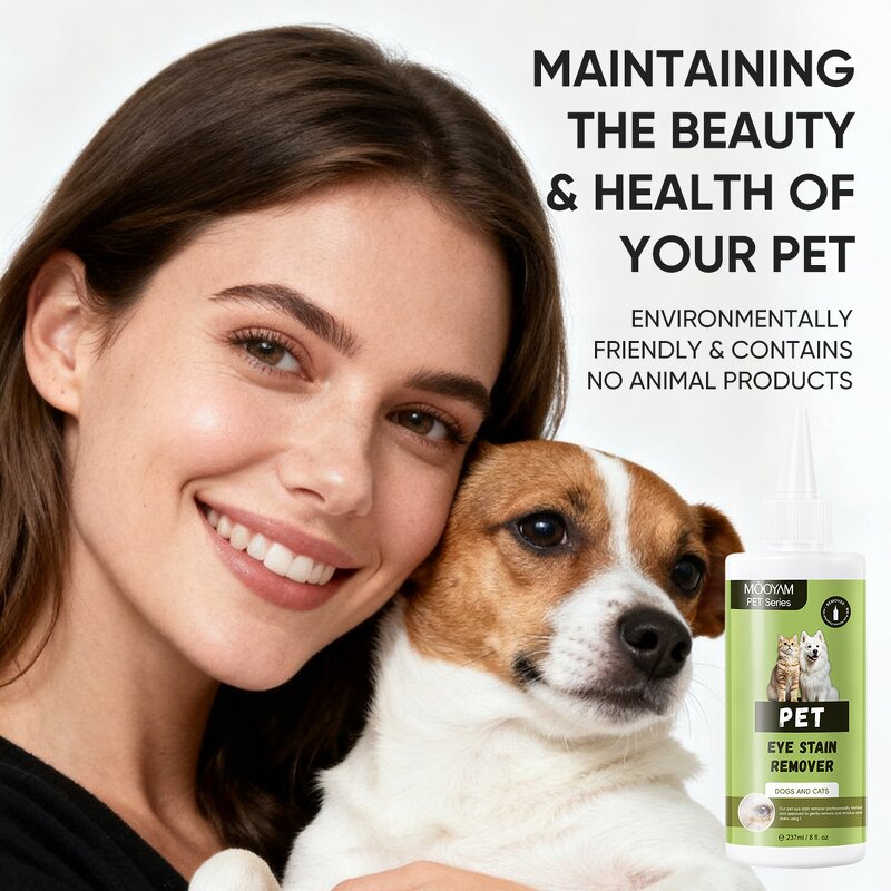 Pet Cleaner Manufacturer - Eye Stain Remover for Dogs Cats PH Balanced 237ml Private Label MOOYAM