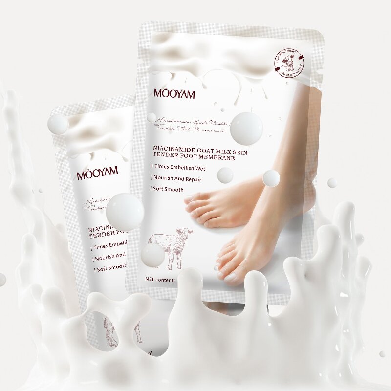 Foot Mask Manufacturer - Goat Milk Sheet for Whitening Moisturizing Smoothing 40g Private Label OEM MOOYAM