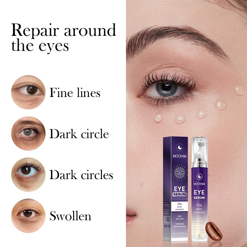 Eye Serum Manufacturer - 5% Mate Caffeine 15ml Anti-Aging Dark Circle Fade Fine Lines MOOYAM